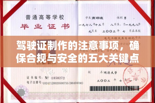 竹南驾驶证制作的注意事项，确保合规与安全的五大关键点